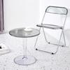 Nordic Simple Transparent INS Coffee Table - Round Acrylic Side Table, Removable Plastic, Compact for Small Spaces
