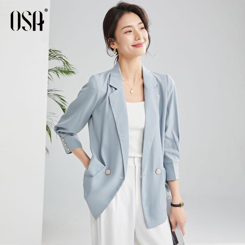 

OSA Ousha Three-Quarter Sleeve Outwear Fancy Small Suit White M
