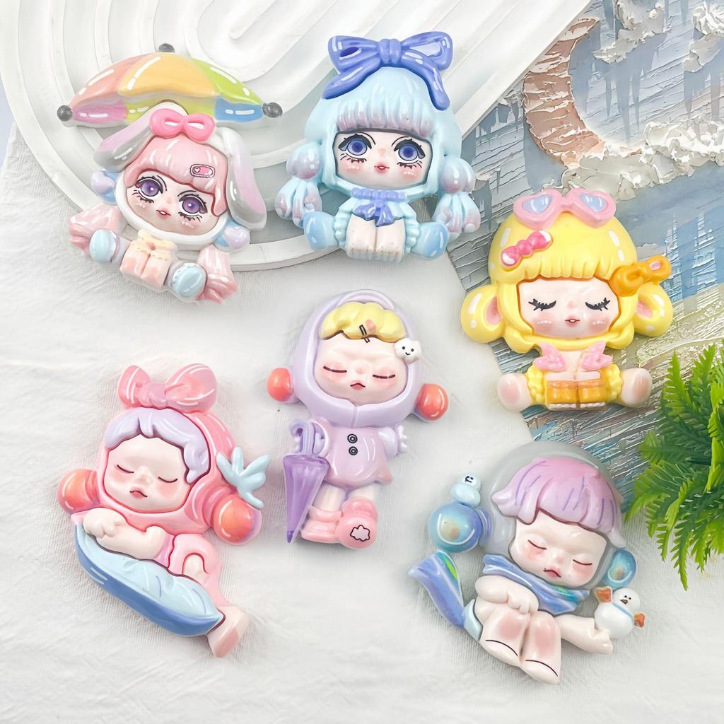 DIY Resin Accessories: Handmade Sitting Girl Hair Clip, Keychain, Headband, Phone Case Ornament
