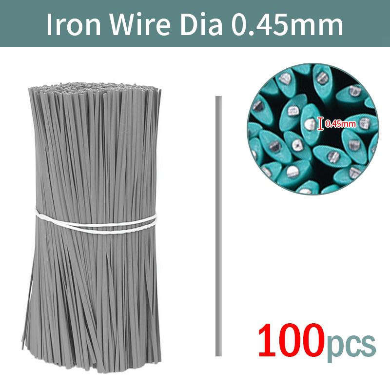

100 шт. садовая сплющенная железная проволока для вьющихся растений, проволочные стяжки, многоразовые инструменты для вьющихся растений, покрытые фиксирующие струны 8CM