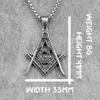 Freemason Masonic Stainless Steel Men Necklaces Pendants Chain Simple Punk for Boyfriend Male Jewelry Creativity Gift Wholesale