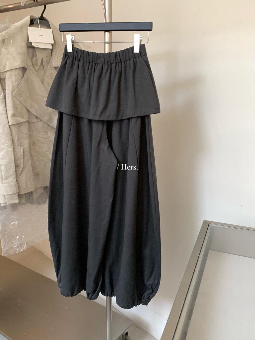 High Waist Ruffle Wide-Leg Two-Piece Look Joggers - Women s Spring 2026 Slimming Casual Pants Medium