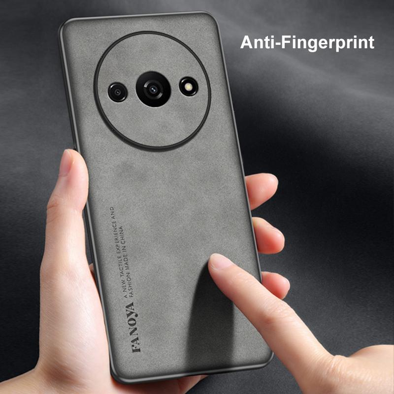 Pro Redmi A3 A3X 4G Pouzdro Luxusní PU Kožené Pouzdro na Telefon Pro Xiaomi Poco C61 RedmiA3 Zadní Kryt Matné Silikonové Plná Ochrana