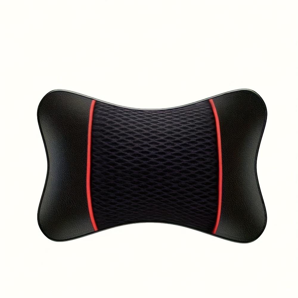Car Neck Pillow, PU Leather & Mesh Breathable Headrest, Soft Memory Foam Cervical Support Cushion, Auto Interior Accessories