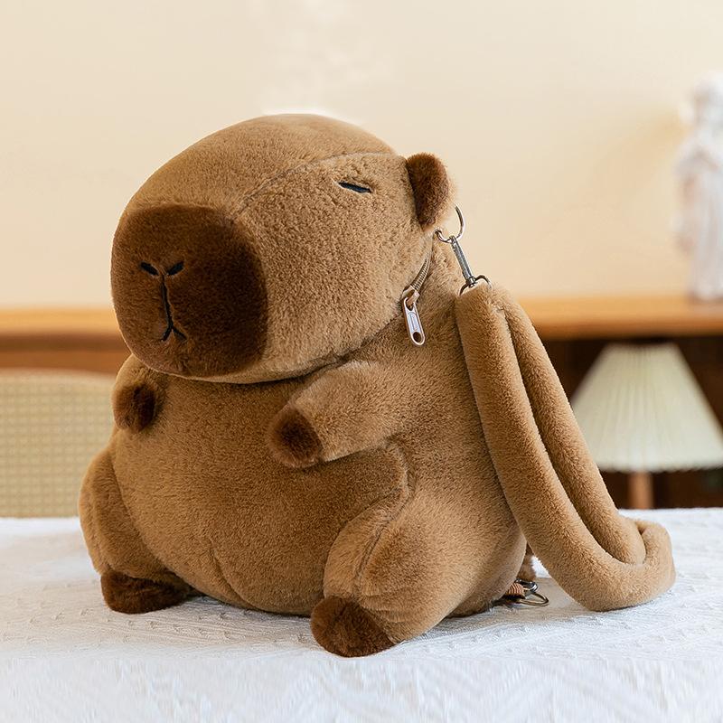 

Capybara bag, cute children s simulated animal toy bag, plush backpack. 35cm (0.35kg)