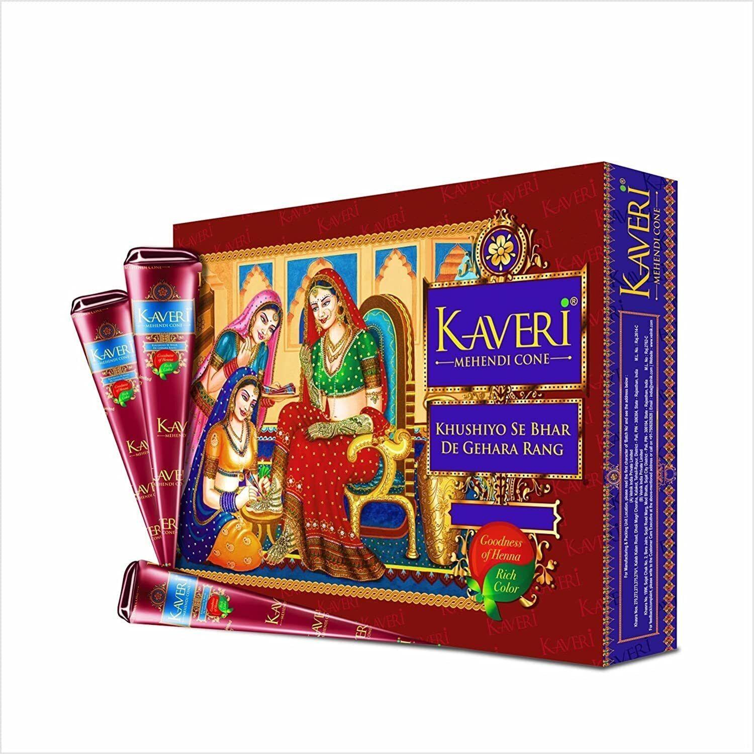 Kaveri Mehendi Cone For Hand Design Pack Of 12 98