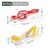 YOKIVE Musical Note Plastic Sheet Music Perfect for Decoration and Ideal for Rooms X 40-Pack Clips, Clips, Marking, Offices/Piano (5 Colors, 2.8 1.2