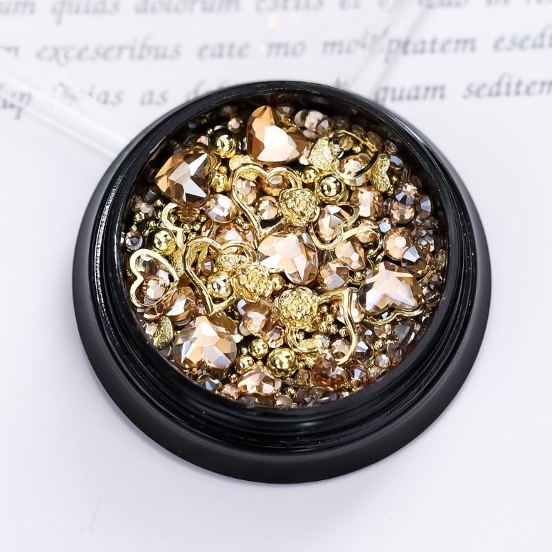 Valentine's Day Nail Charms Studs Nail Rhinestones Gems Luxury Nail Art Rhinestones Craft Diamonds Crystal Jewels Stones
