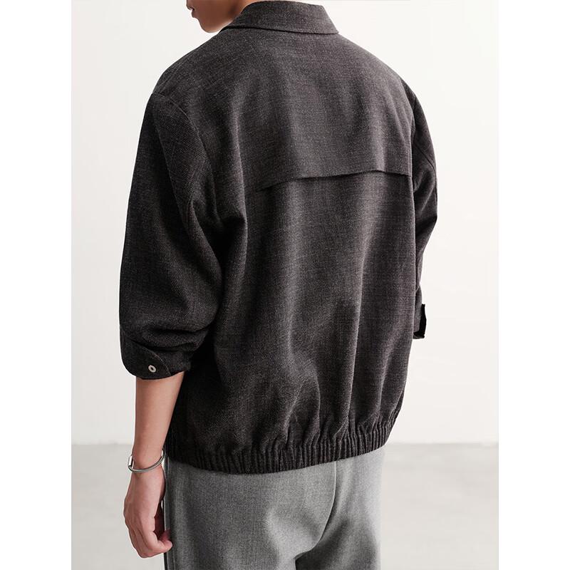 HAUT TON Vintage Matte Wool-Feel Oversized Lapel Jacket