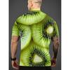 Men's 3D Printed Round Neck Casual T-shirt for Summer Wear Lightweight Breathable Trendy Vibrant Fresh Produce Element Pattern Printed T-shirt