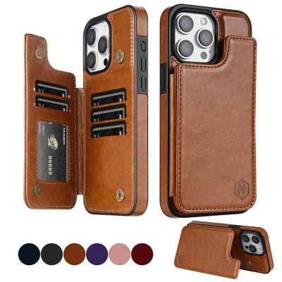 Brieftasche RFID-Sperrschicht schützt diebstahlsichere magnetische Lederhülle für iPhone 16 Pro Max 15 Plus 14 13 12 11 SE 2 X XS XR 8 7
