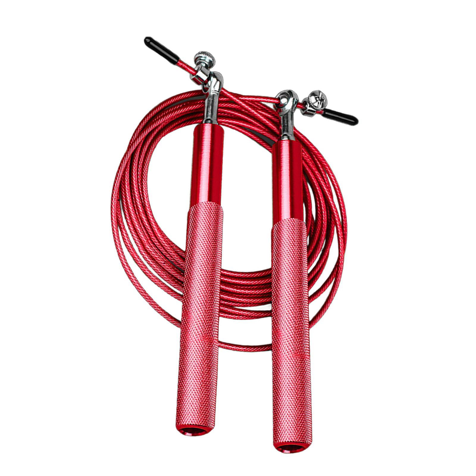 Aluminum Alloy Handle Skippings Rope Telescopic Jump Rope Adjustable Fitness Exercise Rope for Endurances Training 1 красный