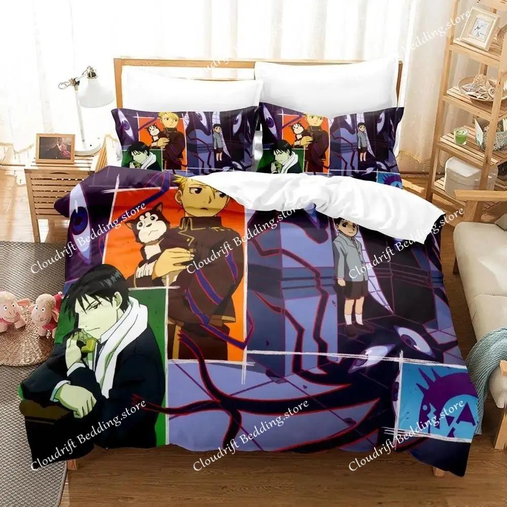 Fullmetal Alchemist Bedding Set Single Twin Full Queen King Size Bed Set Adult Kid Bedroom Duvet Cover Sets 3D Print Anime Bed