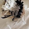 Retro Lace Hairbands for Toddler Girl Sweet Princess Bow Hair Hoop for Little Girl Black Beige Kids Headwear Hair Accessories