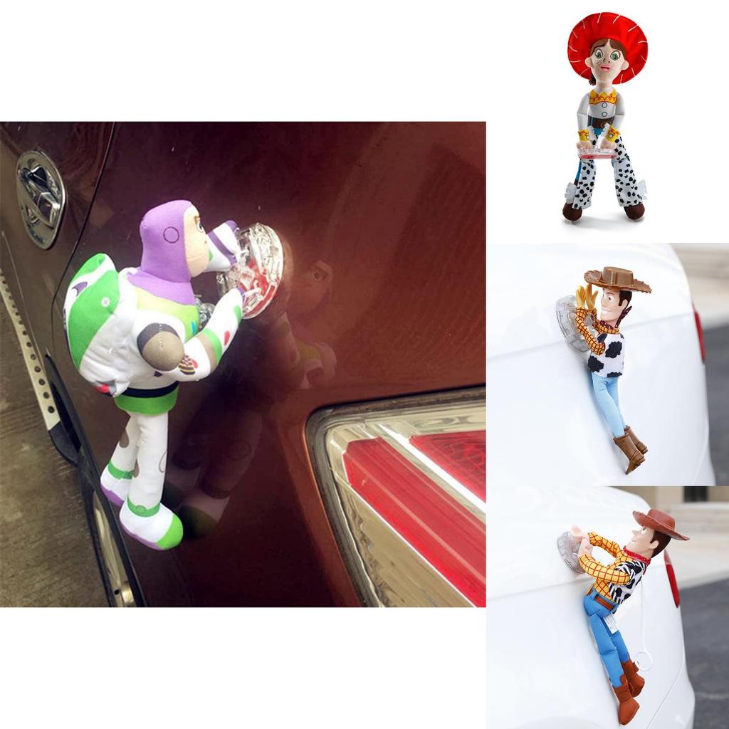Jucărie de pluș moale și adorabilă Toy Story Woody și Buzz Mașinuță Păpușă Foarte Similară Personajelor din Desene Animate Perfectă ca Pandantiv pentru Mașină