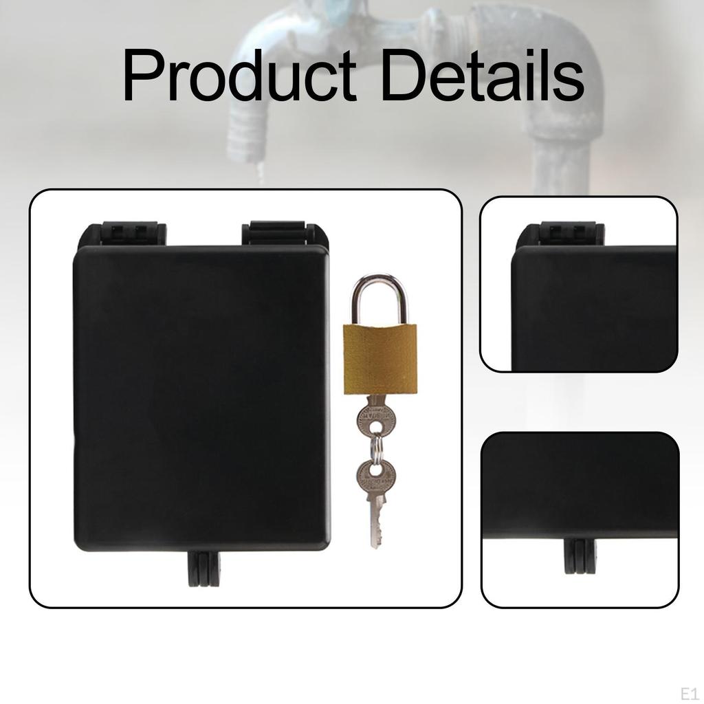 Gartenhahn Schloss Vorhängeschloss Metall Außen Wassersparend Schutzabdeckung Zapfhahn für