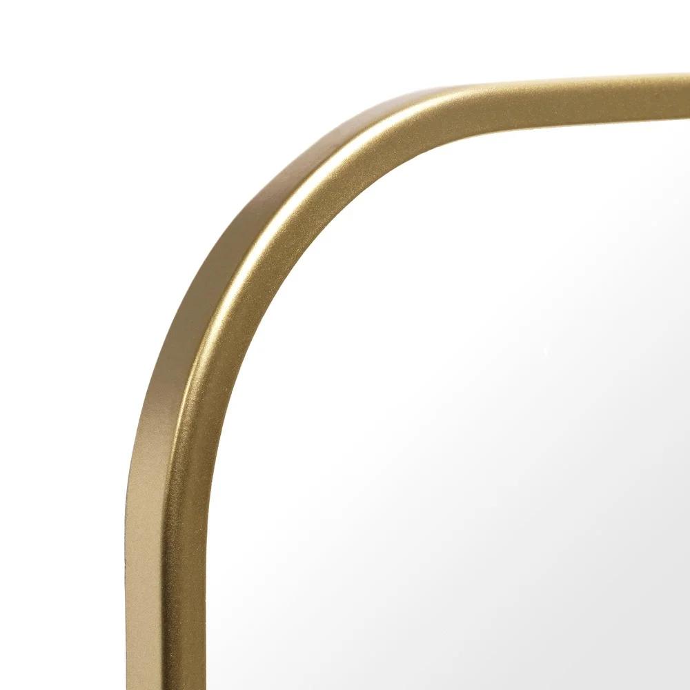 Modern Gold Tabletop Mirror Durable Vanity Easel Mirror Adjustable Tilt Perfect Makeup Grooming Home Decor Chic Accent