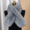 2025 Women's Double-Sided Faux Fox Fur Scarf - Thick, Warm, & Elegant for Autumn/Winter