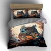Owl autumn motif. Bedding Duvet cover sets Duvet covers Pillowcases gifts (1 * Duvet Cover 2 * Pillowcases, without duvet insert)