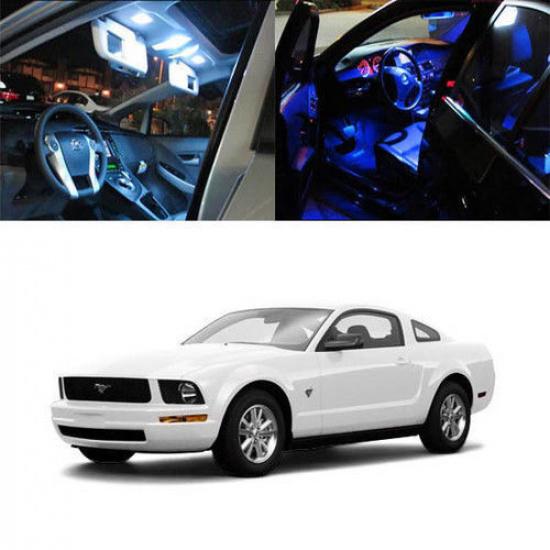 4 x 5050 SMD Full LED Interior Lights Package Deal For 2005-2009 Ford Mustang