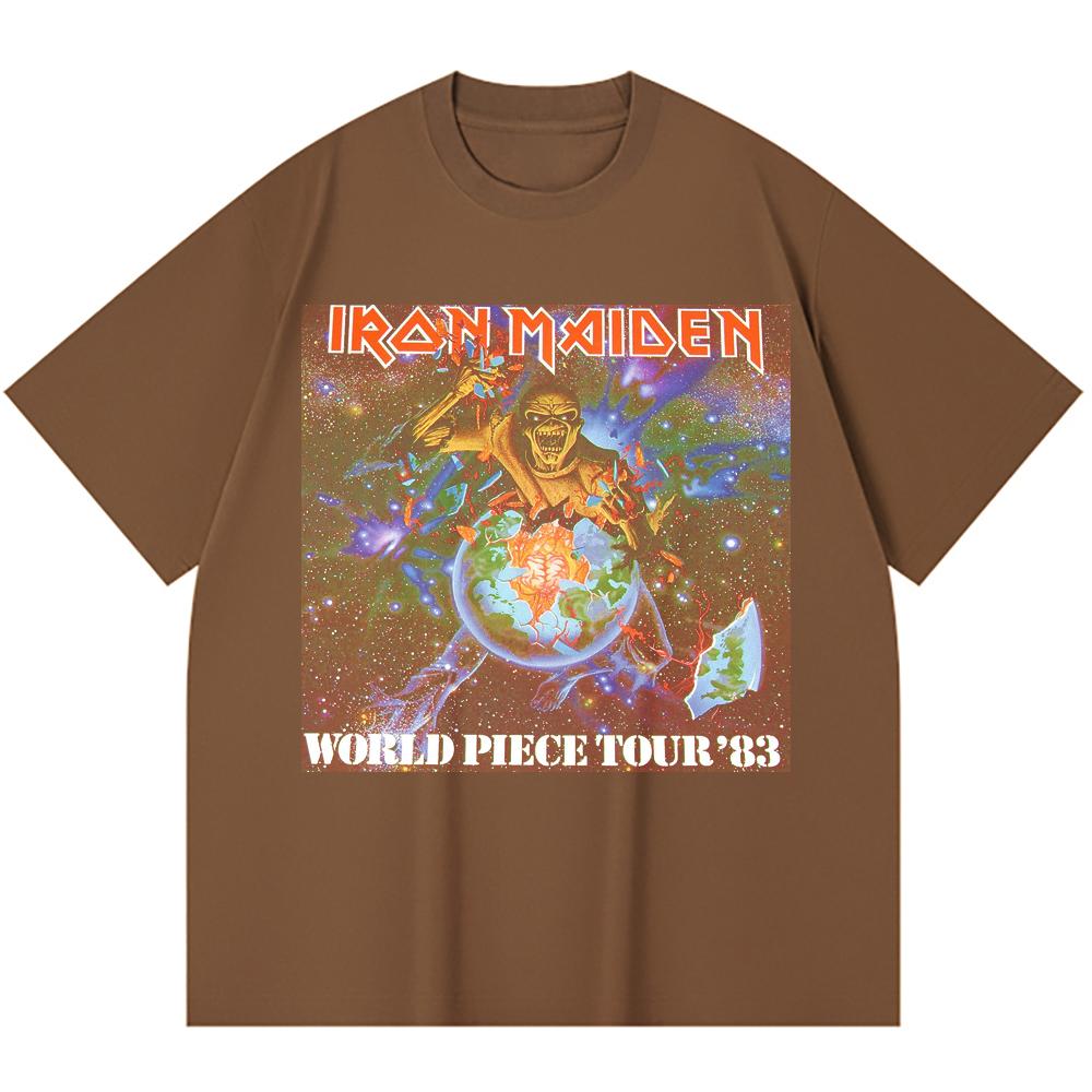 Camiseta Heavy Metal 100% Algodão 230 Gsm Estampa de Banda de Rock Música Popular Unissex Camiseta de Algodão Pesado