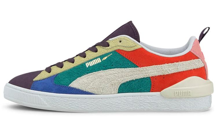 PUMA Suede Bloc Wtformstrip Leisure Board Shoes Purple/Blue/Green 381184-01 45