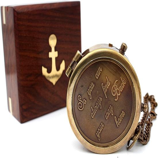 So You Can Always Find Your Way Back Home, Camping Compass for Birthday, Anniversary, Graduation Day, Valentine’s Day, Baptism Gifts