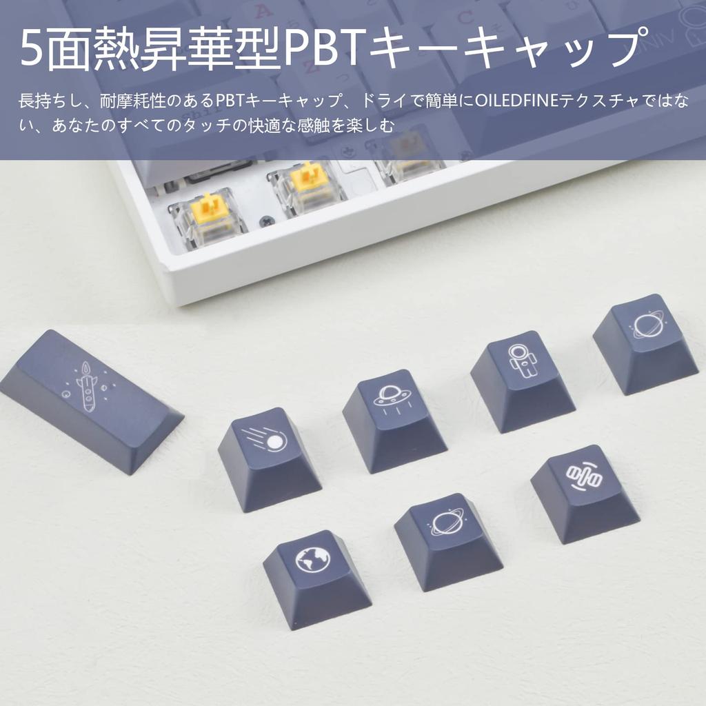 PBT Cherry Profile Japanese Mechanical Keyboards Optical Keyboards for MX Switches Keycaps, Keycaps, & (Universe)