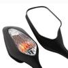1 Pair Motorcycle Rear View Mirror Angle Adjustable Mirrors With Led Turn Signal Compatible For  Cbr1000rr 2008-2012