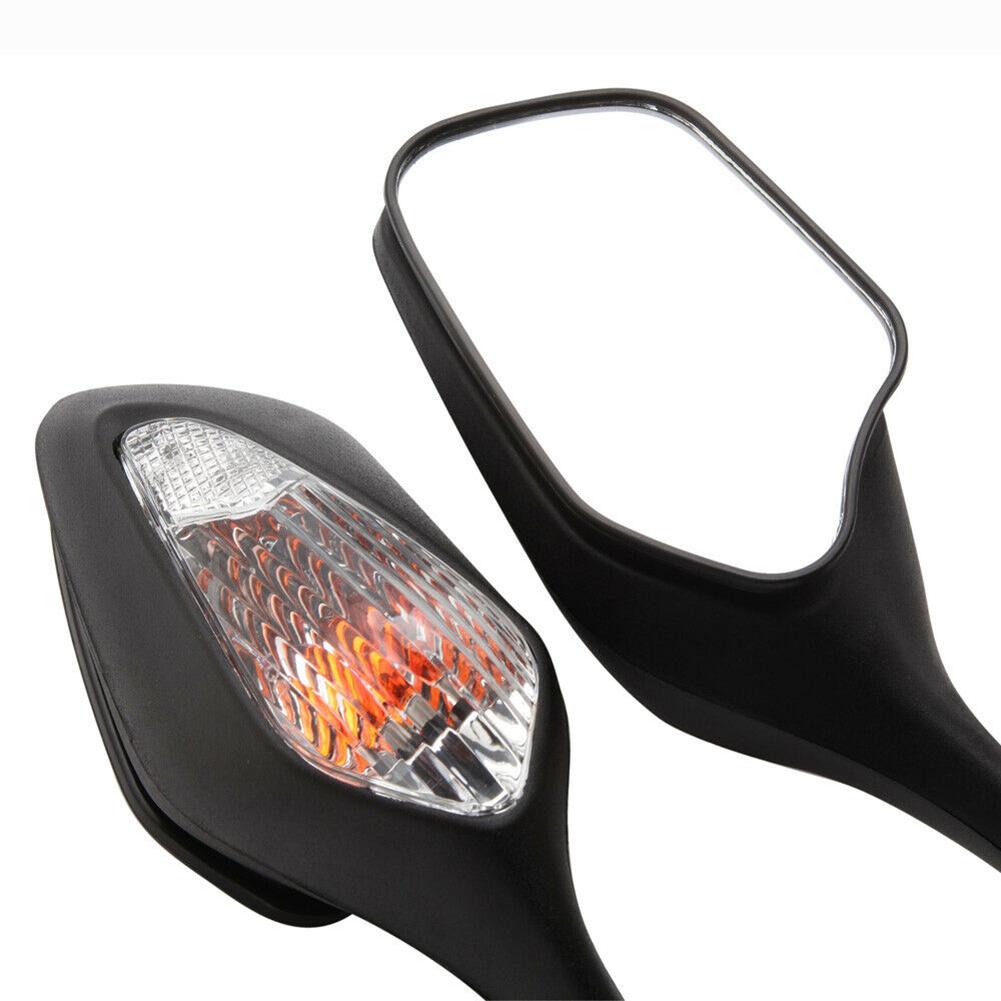 1 Pair Motorcycle Rear View Mirror Angle Adjustable Mirrors With Led Turn Signal Compatible For  Cbr1000rr 2008-2012