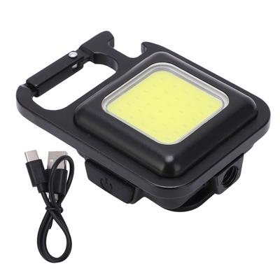 Mini Flashlight 500lm Lighting Portable USB Charging 180 Degrees  Folding Handle Magnetic Keychain