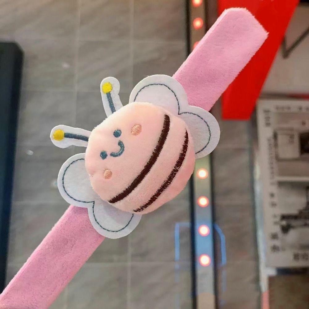 Hand Ring Bee Slap Bracelets with Clap Circle Bee Plush Wrist Band  Birthday Gift