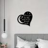 1pc Love Quote Wall Art Heart Shaped Metal Decor for Home Office Cafe Wall Sculpture Romantic Gift