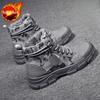 Booties Men's Snow Boots Platform Waterproof Ankle Male Winter Shoes Fashion Offer Cotton Shoe Footwear Outdoor Hiking Sale Work