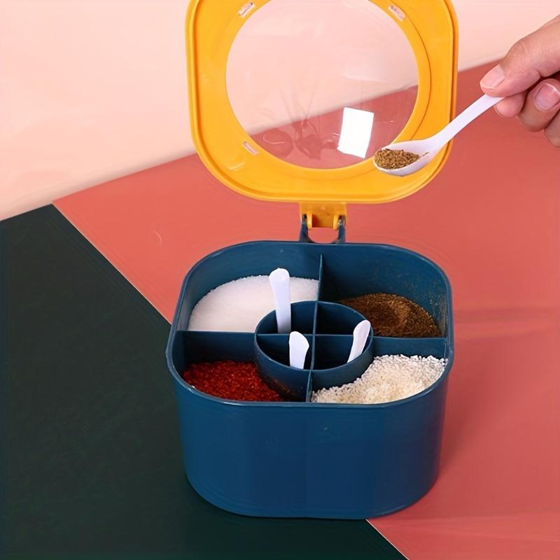 4-In-1 Seasoning Box Set Household Combination Seasoning Box Seasoning Bottle Seasoning Storage Salt Pot Seasoning Pot Multifunctional Seasoning.
