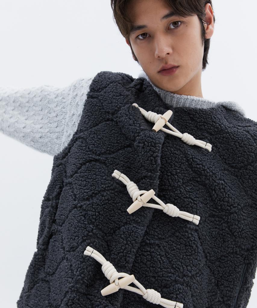 Trip Le Sens Teddy Duffle Padded Vest_Navy