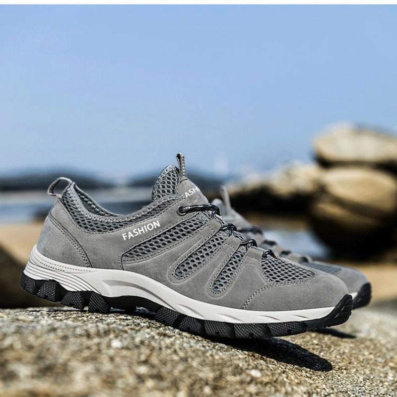 Summer Men's Breathable Mesh Casual Sports Shoes Mesh Shoes Hollow Out Hiking Shoes Student Shoes Wading Shoes Tide Shoes Male
