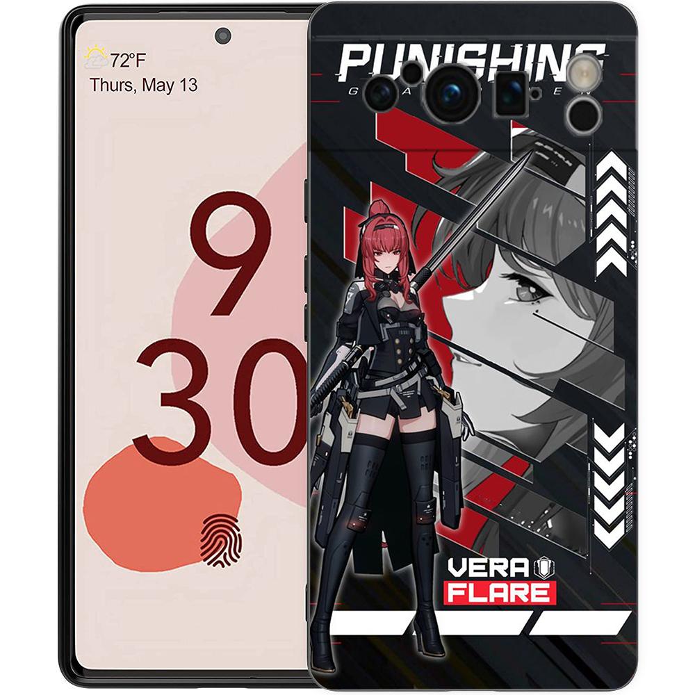 Punishing Gray Raven Anime Telefondeksel For Google Pixel 8 A 7 6 Pro 6A 5G Svart Mykt Støtsikkert Bakdeksel Silikonskall Coque