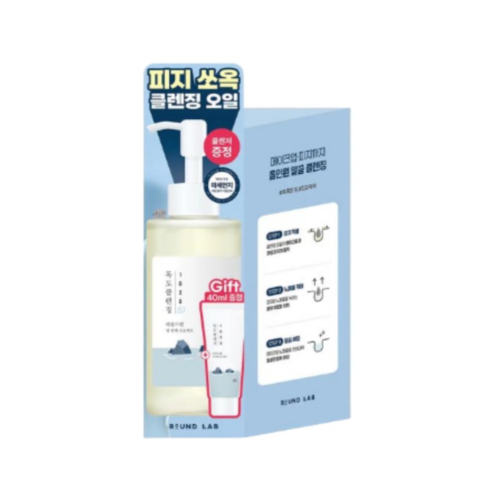 

ROUND LAB 1025 Dokdo Cleansing Oil Deep Pore Makeup Remover 200ml (+Cleanser 40ml Gift)