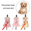 Bowknot Pet Dress Small Dog Harnesses Dress Fashion Dog Clothing with Leashes for Small Pet Activity