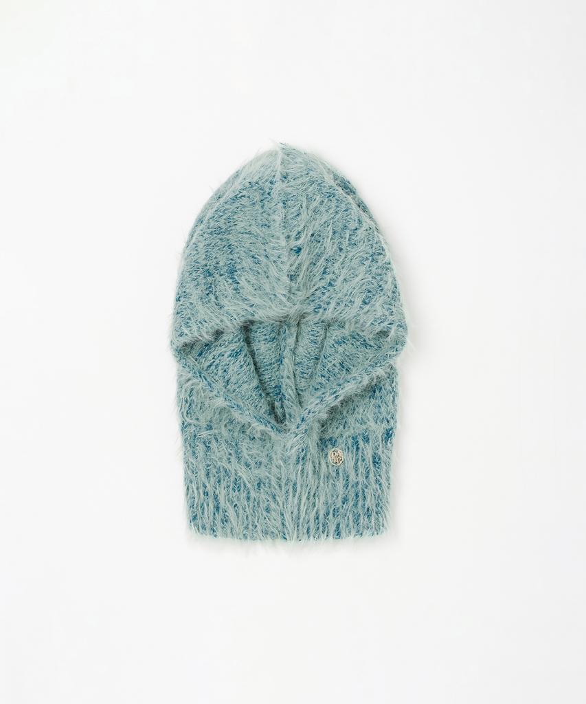 PLAC WOMEN Fuzzy Plack Logo Balaclava Sky Blue