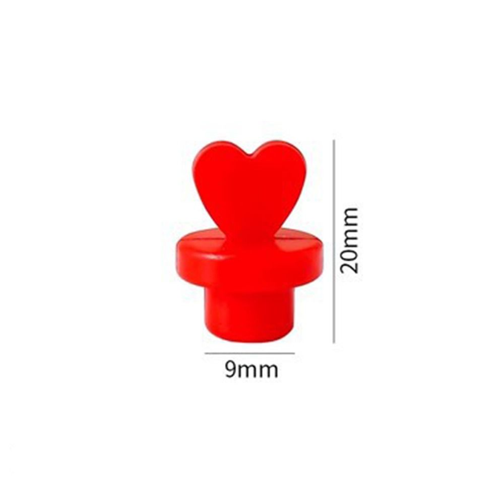 Silicone Bottle Dust Plug Love Reusable Bottle Stopper Cap Dust-proof Drinkware Decorative Glass Straw Hole Silicone Stopper