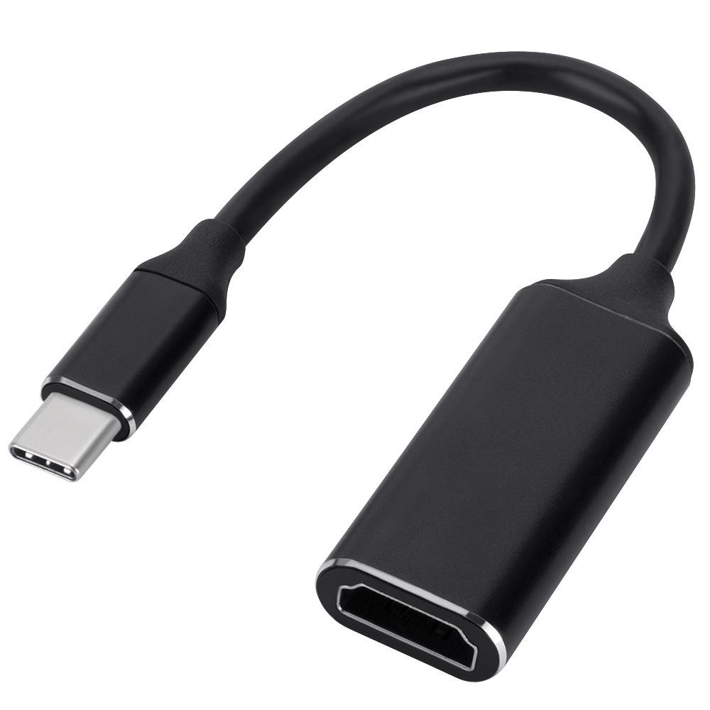 Aluminum Type-C to HDMI 4K Adapter Cable for Mobile Phones and Laptops