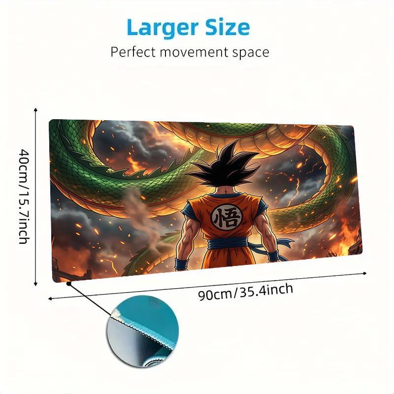 Dragon Ball Print Cushion Non-slip Laptop Tablet Big Mousepad XXL Mat Mini PC Playmat With Lock edge