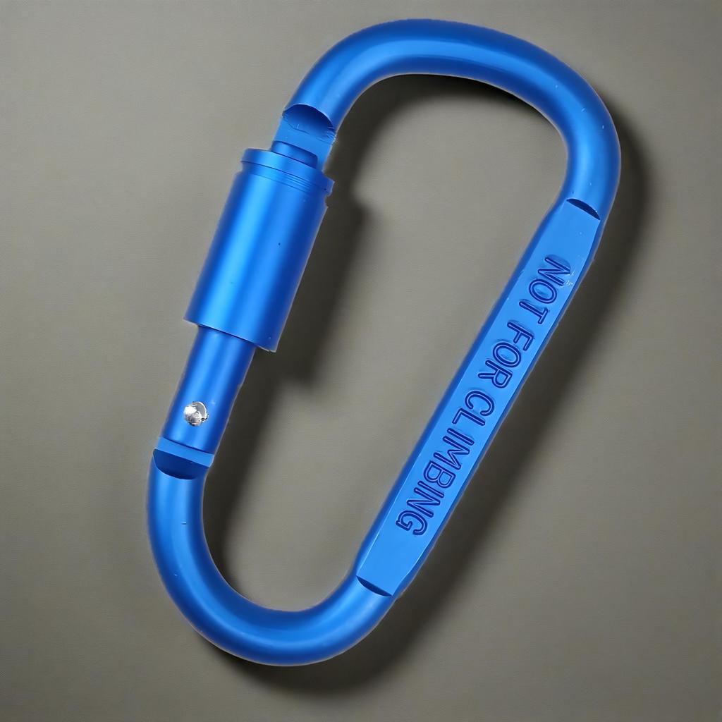 Multicolor Aluminium Alloy Safety Buckle Keychain with Lock Climbing Button D-shape Carabiner Outdoor Sports Camping Hiking Hook
