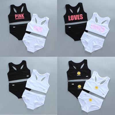Teenage Clothes Sets Teenager Sport Underwear Training Bra For Girls Teen Bra And Panties Sets 8-14Y