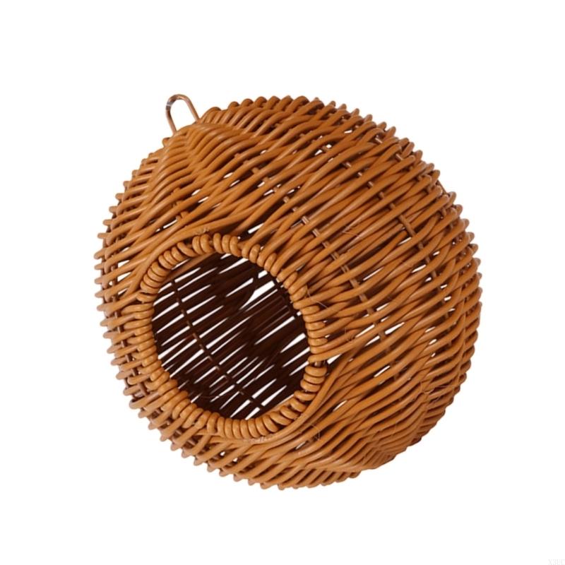 Artificial Rattan Woven Parrots Nest Shelter For Pet Birds Home Decors Craft X3UC