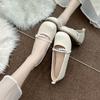 Inner Height Increase Mary Jane Shoes Women's New Flat-soled Soft-soled Maternity Shoes Pearl Gentle Temperament with Skirt Shallow Mouth Single Shoes