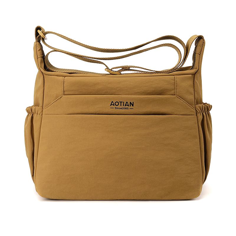 Casual Nylon Crossbody Shoulder Bag with Side Pockets Lightweight Travel Purse for Women Daily