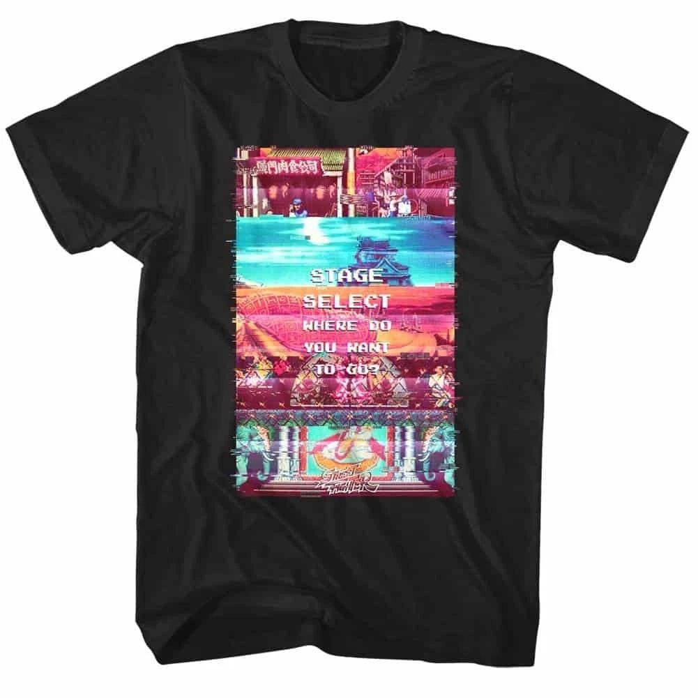 Street Fighter Stage Select Men s T Shirt XXL